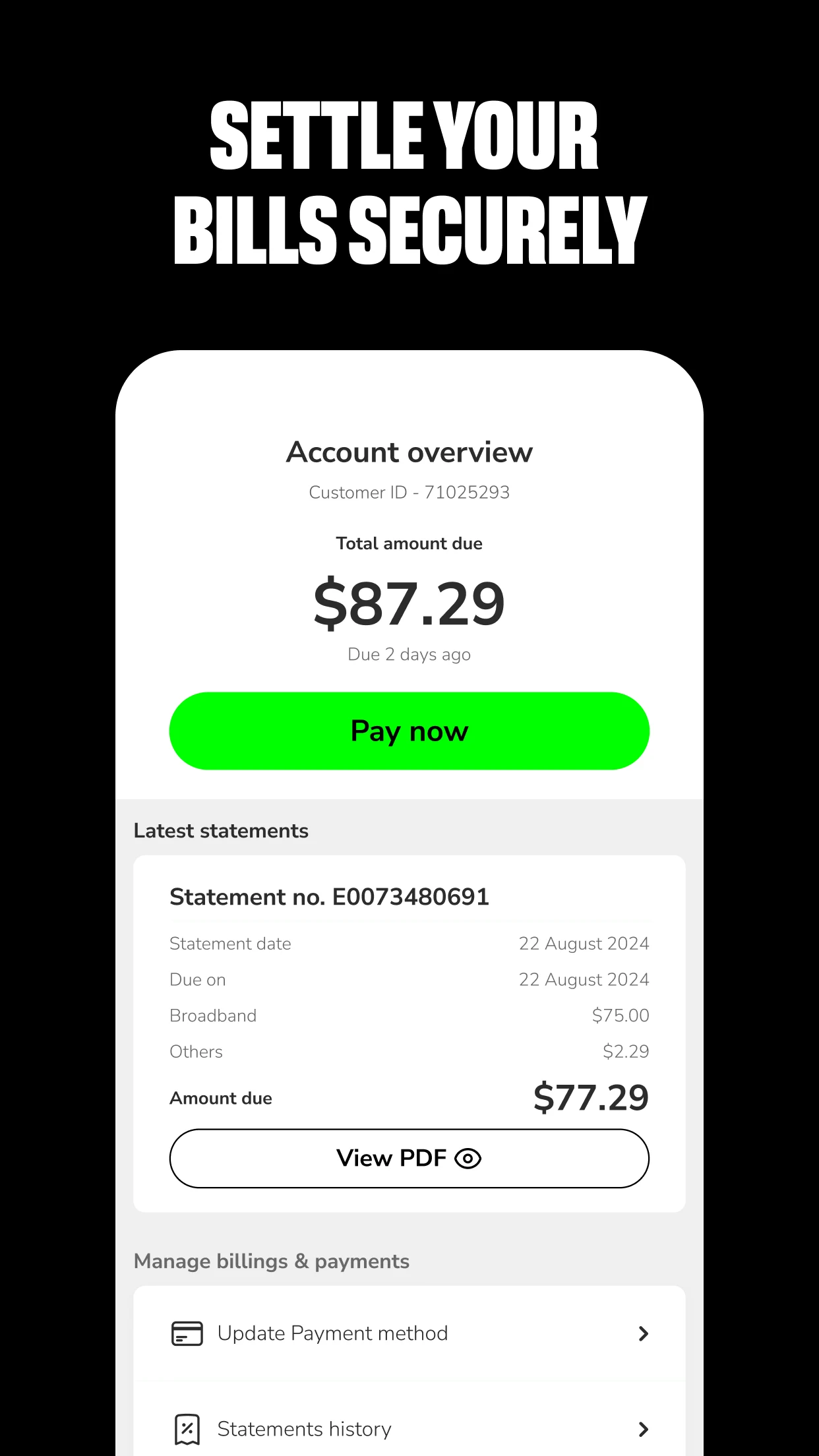 Exetel screenshot